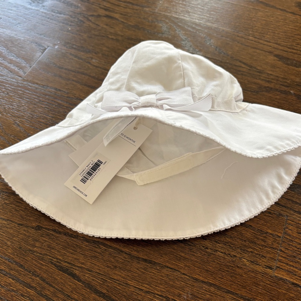 Janie and Jack White Sun Hat Lightweight Floppy Brim